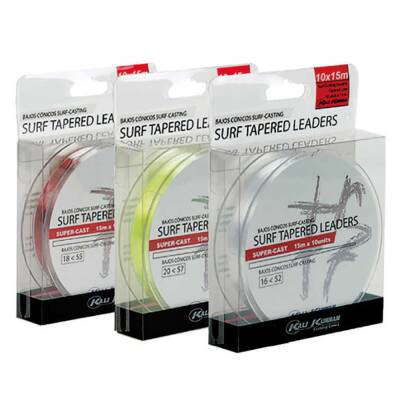 Kali Kunnan Surf Tapered 10x15m Red Misina - 0,18/0,57mm